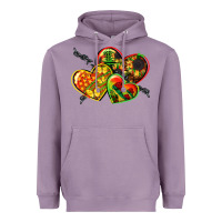 Lavender juneteenth hearts Heavyweight Hoodie - CowGirlArtShop