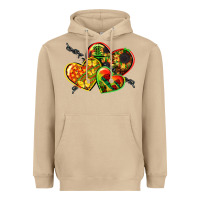 Mushroom juneteenth hearts Heavyweight Hoodie - CowGirlArtShop