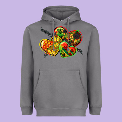 Juneteenth Hearts Heavyweight Hoodie Designed By Cowgirlartshop