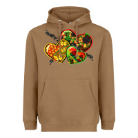 Toasted Coconut juneteenth hearts Heavyweight Hoodie - CowGirlArtShop