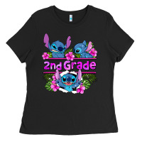 Black preview flower stitch 2nd grade Ladies Tee - AdoDesignShop