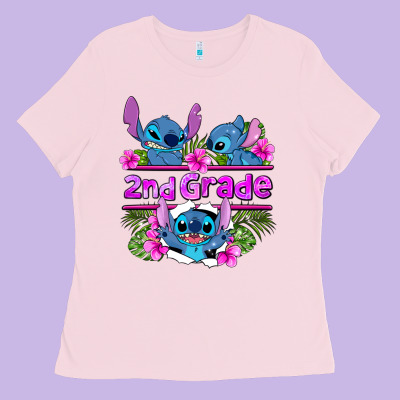 Preview Flower Stitch 2nd Grade Ladies Tee Designed By Adodesignshop
