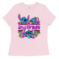 Bubblegum Pink preview flower stitch 2nd grade Ladies Tee - AdoDesignShop