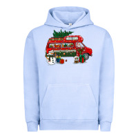 Pigment Grape Ice christmas santa claus with retro van Urban Hoodie - BundleAndBundleShop
