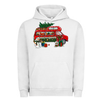 Pigment Lunar Rock christmas santa claus with retro van Urban Hoodie - BundleAndBundleShop