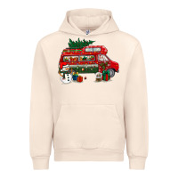 Sandshell christmas santa claus with retro van Urban Hoodie - BundleAndBundleShop