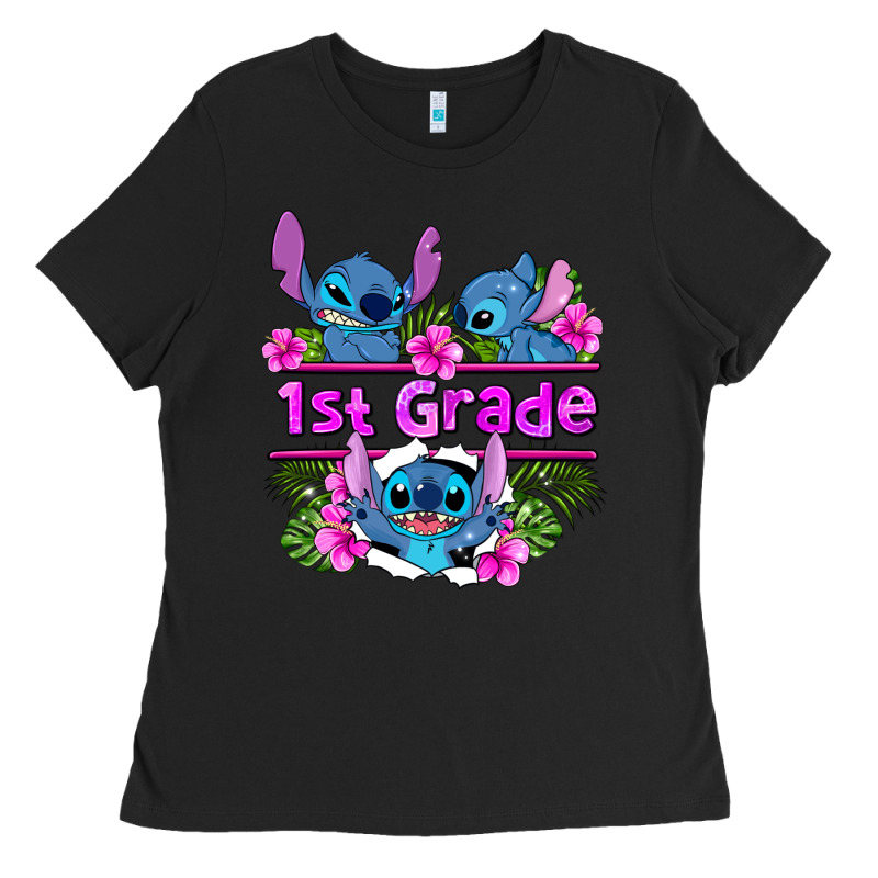 Preview Flower Stitch 1st Grade Ladies Tee by AdoDesignShop | Teevron