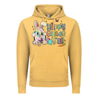 Vintage Mustard happy easter y'all Vintage Hoodie - MaliasSmallBusiness