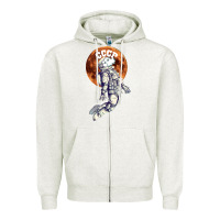 Oatmeal Heather Laika, space traveler Zipper Hoodie - Bettercallsaul