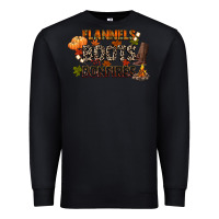 Black flannels boots and bonfires Premium Sweatshirt - CowGirlArtShop