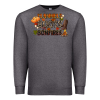 Charcoal Heather flannels boots and bonfires Premium Sweatshirt - CowGirlArtShop