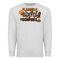 Dove Grey flannels boots and bonfires Premium Sweatshirt - CowGirlArtShop
