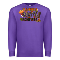 Purple flannels boots and bonfires Premium Sweatshirt - CowGirlArtShop