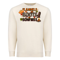 Sandshell flannels boots and bonfires Premium Sweatshirt - CowGirlArtShop