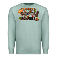 Seafoam flannels boots and bonfires Premium Sweatshirt - CowGirlArtShop
