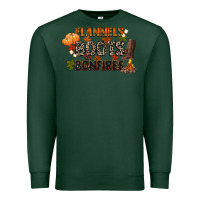 Sports Green flannels boots and bonfires Premium Sweatshirt - CowGirlArtShop