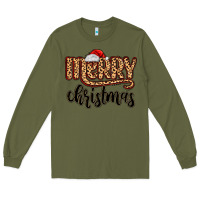 Army Green merry christmas Long Sleeve Tee - MaliasSmallBusiness