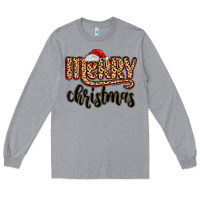 Heather Grey merry christmas Long Sleeve Tee - MaliasSmallBusiness