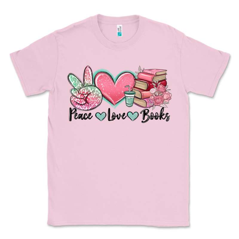 Peace Love Books Classic Tee by MaliasSmallBusiness | Teevron