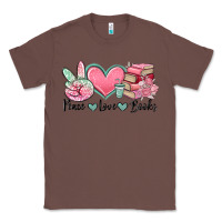 Chestnut peace love books Classic Tee - MaliasSmallBusiness