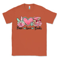 Copper peace love books Classic Tee - MaliasSmallBusiness