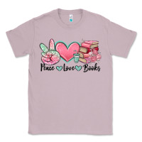Lilac peace love books Classic Tee - MaliasSmallBusiness