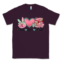 Plum peace love books Classic Tee - MaliasSmallBusiness