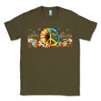 Army Green hippie soul leopard sunflower Classic Tee - JahusDesignShop
