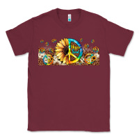 Burgundy hippie soul leopard sunflower Classic Tee - JahusDesignShop