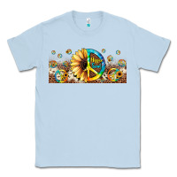 Dusty Blue hippie soul leopard sunflower Classic Tee - JahusDesignShop