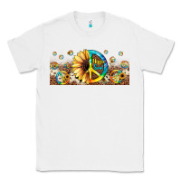 White hippie soul leopard sunflower Classic Tee - JahusDesignShop