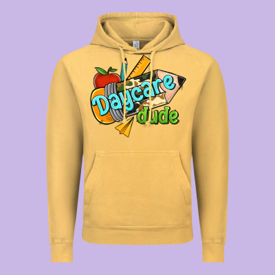 Daycare Dude Vintage Hoodie Designed By Jasminsmagicworld