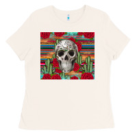 Bone skull cactus Ladies Tee - JahusDesignShop