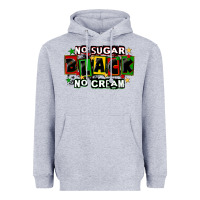 Heather Grey no sugar no cream black Heavyweight Hoodie - CowGirlArtShop