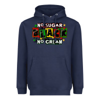 Navy no sugar no cream black Heavyweight Hoodie - CowGirlArtShop