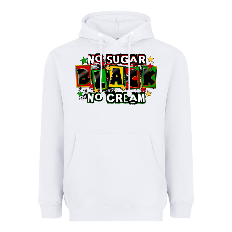 No Sugar No Cream Black Heavyweight Hoodie by CowGirlArtShop | Teevron