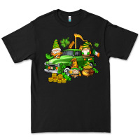 Black st patricks gnomes  with farm truck Premium Tee - AdoDesignShop