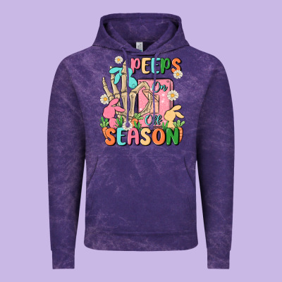 Peeps Season Mode On Vintage Hoodie Designed By Maliassmallbusiness