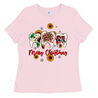 Bubblegum Pink dental merry Christmas Ladies Tee - JahusDesignShop
