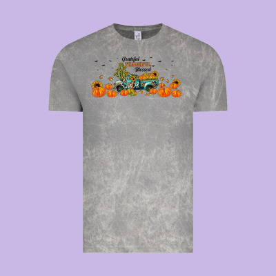 Grateful Thankful Blessed Vintage Tee Designed By Jahusdesignshop