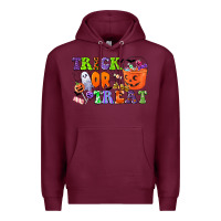 Burgundy trick or treat Premium Hoodie - CowGirlArtShop
