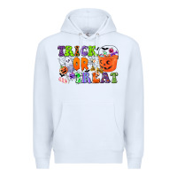 White trick or treat Premium Hoodie - CowGirlArtShop