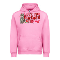 Fuchsia Pink love you forever Urban Hoodie - FaDigitalArtStudio