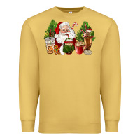 Antique Gold santa coffee cups christmas Premium Sweatshirt - CowGirlArtShop