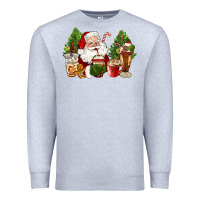 Heather Grey santa coffee cups christmas Premium Sweatshirt - CowGirlArtShop