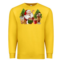 Lemon santa coffee cups christmas Premium Sweatshirt - CowGirlArtShop