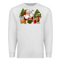 Oatmeal Heather santa coffee cups christmas Premium Sweatshirt - CowGirlArtShop
