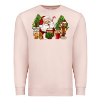Pale Pink santa coffee cups christmas Premium Sweatshirt - CowGirlArtShop