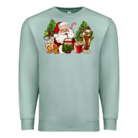 Seafoam santa coffee cups christmas Premium Sweatshirt - CowGirlArtShop