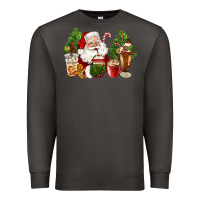 Smoke santa coffee cups christmas Premium Sweatshirt - CowGirlArtShop